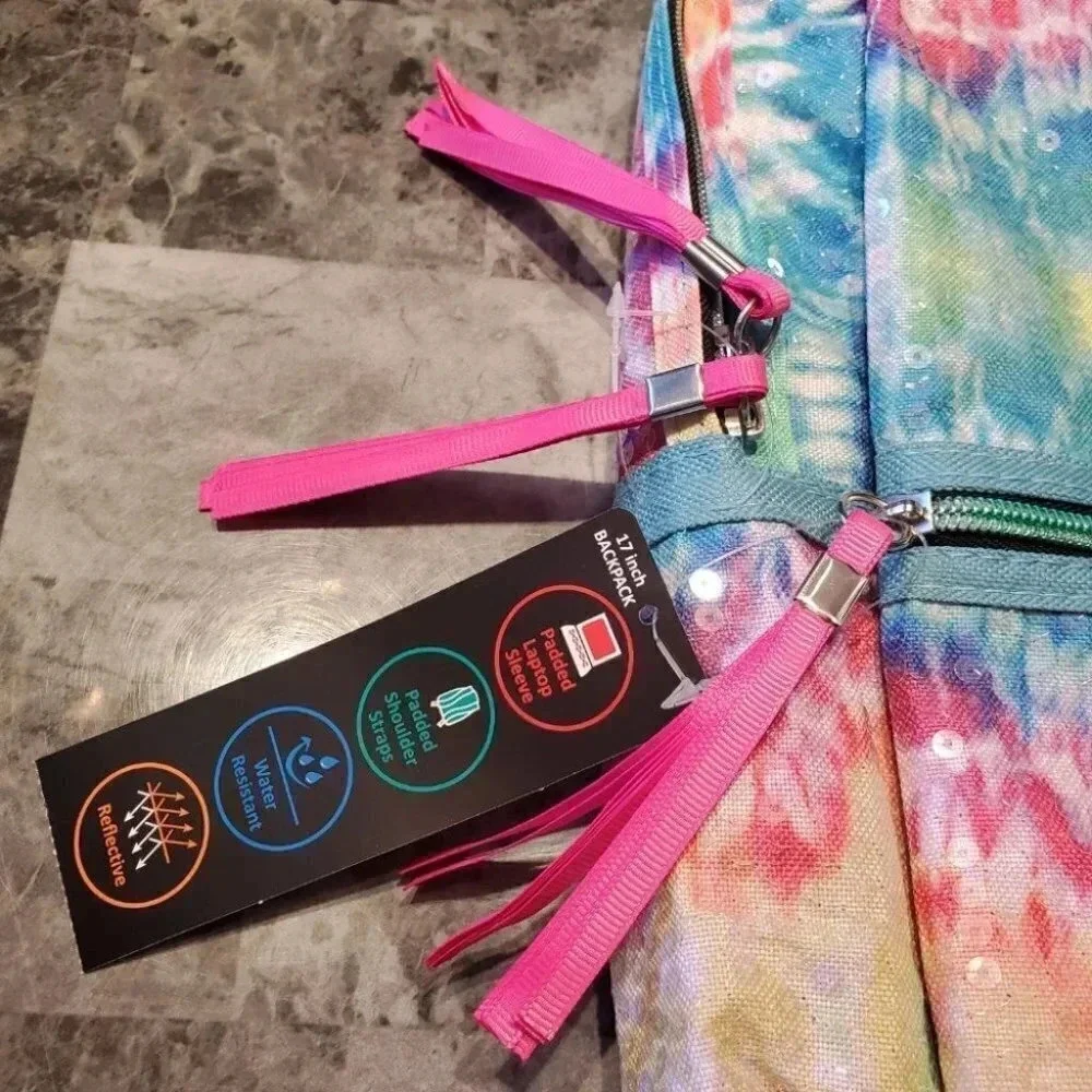 NWT Wonder Nation Girl Tie Dye Sequin Backpack